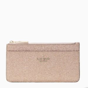 Kate Spade Rose Gold Tinsel large cardholder